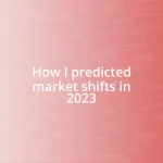 How I predicted market shifts in 2023