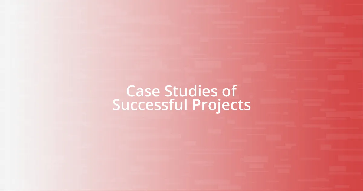 Case Studies of Successful Projects